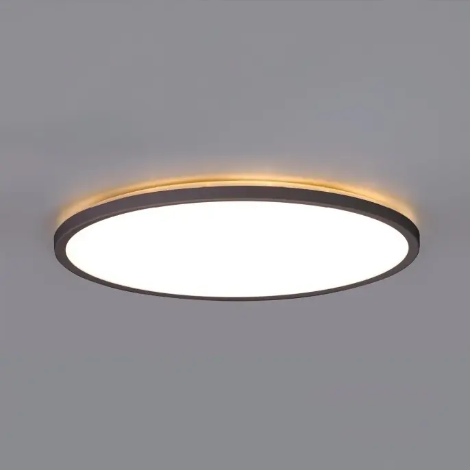 Časově Omezené LED Koupelnové svítidlo se senzorem pohybu a soumraku NIVERA LED/18W/230V IP54 3000/4000/6000K pr. 30 cm černá + dálkové ovládání