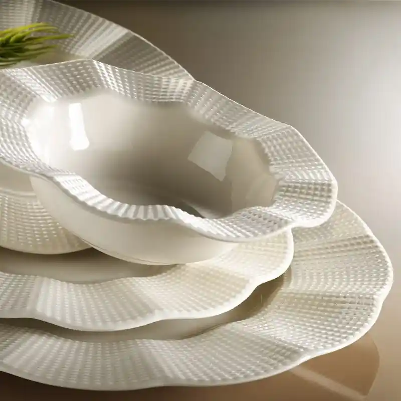 Jídelní sada 24 ks bílá/porcelán Jen Po Omezenou Doba
