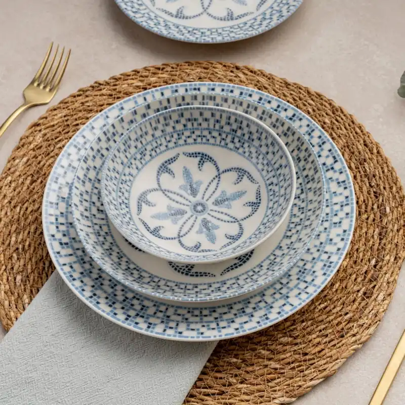 Kup Teď Jídelní sada 24 ks modrá/porcelán