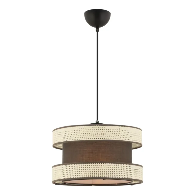 Lustr na lanku HALO 1xE27/60W/230V hnědá/krémová Jen Po Omezenou Doba