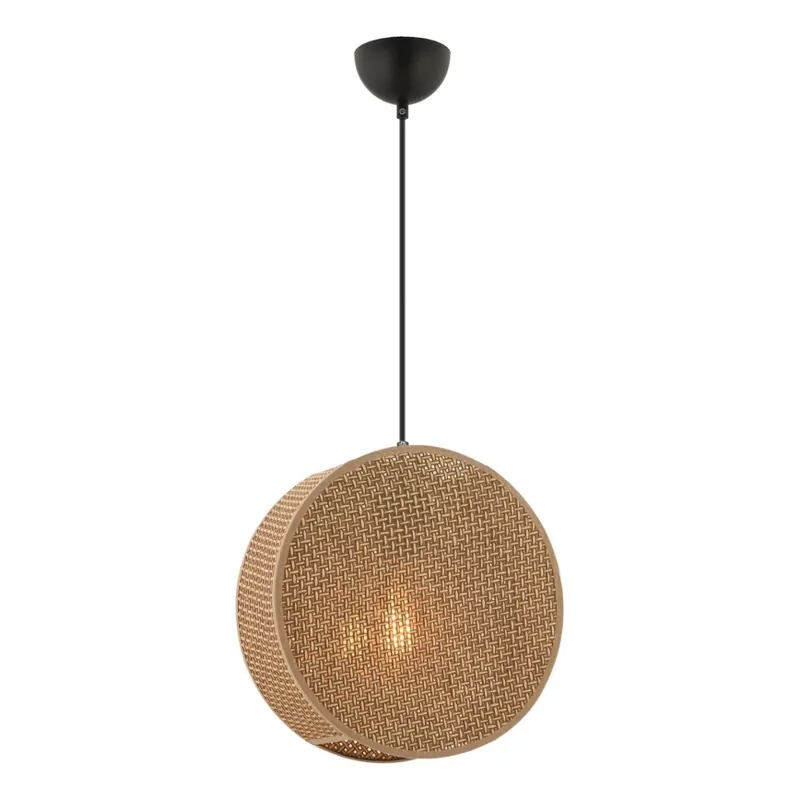 Lustr na lanku BIG DRUM 1xE27/60W/230V hnědá Jen Po Omezenou Doba