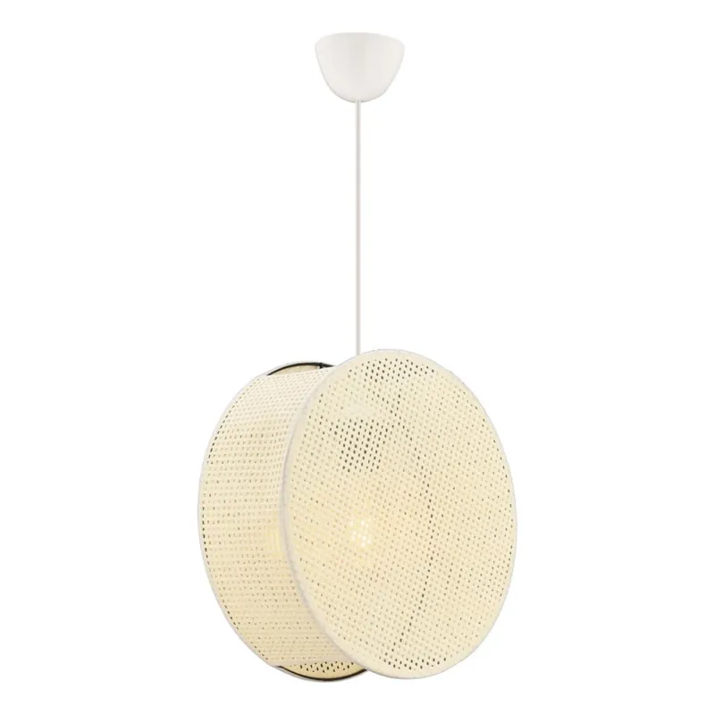 Lustr na lanku BIG DRUM 1xE27/60W/230V krémová Cenově Výhodný