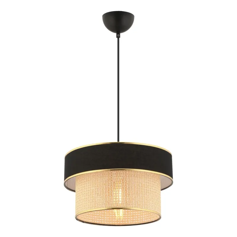 Cenově Výhodný Lustr na lanku ERO 1xE27/60W/230V černá/béžová