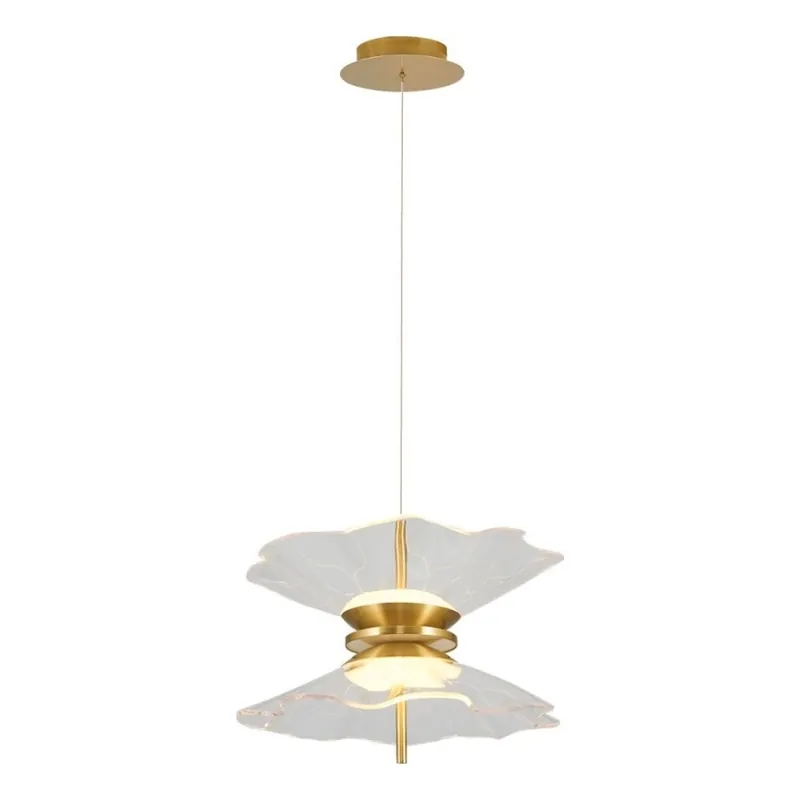 LED Lustr na lanku BUTTERFLY 2xLED/10W/230V 3000K zlatá Zlevněný