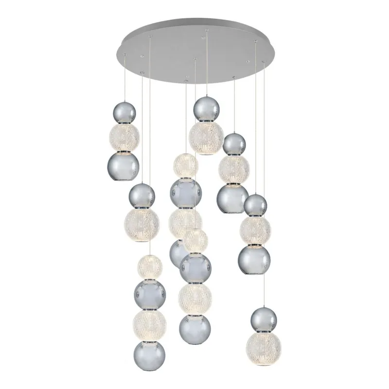 Sezónní Sleva LED Lustr na lanku CREMONA LED/51W/230V 3000K matný chrom