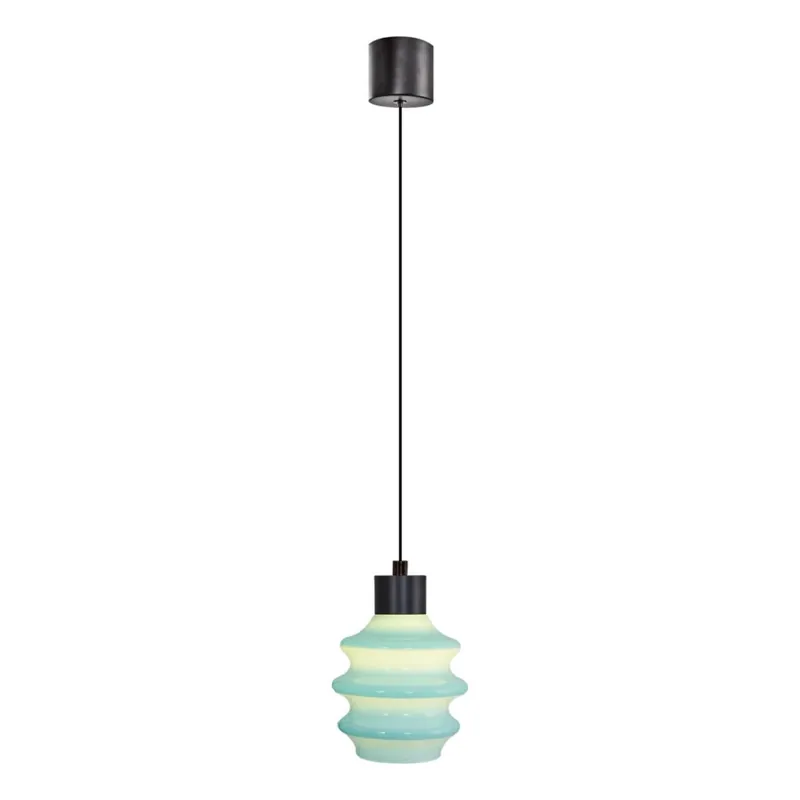 LED Lustr na lanku CACTUS LED/3W/230V 3000K černá/modrá Jen Po Omezenou Doba
