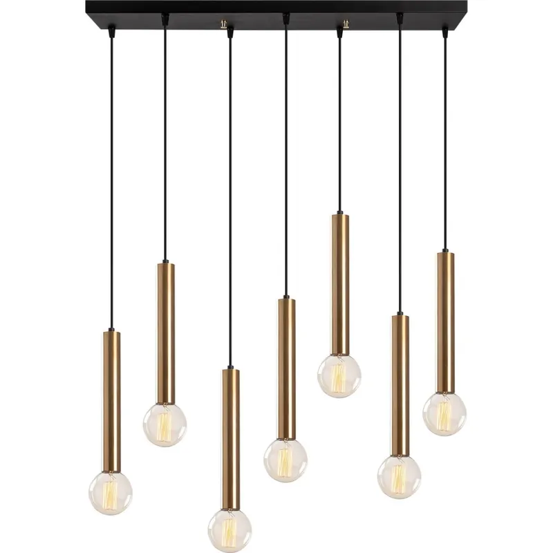 Přímo Od Výrobce Lustr na lanku TEMPO 7xE27/40W/230V zlatá