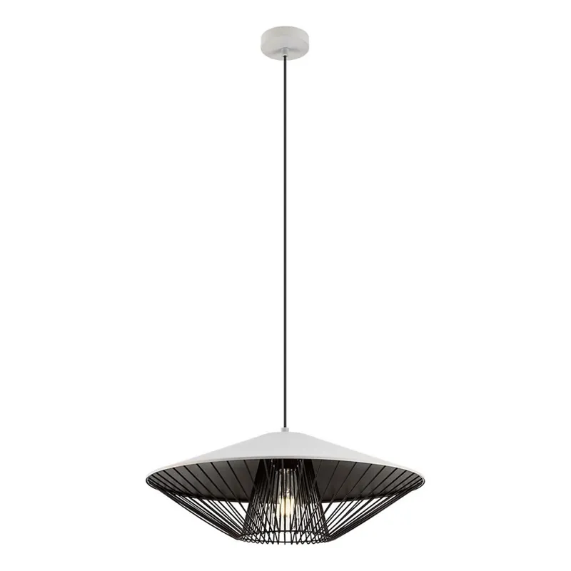 Expresní Doručení Redo 01-3008 - Lustr na lanku GRILL 1xE27/42W/230V pr. 49,5 cm černá/bílá