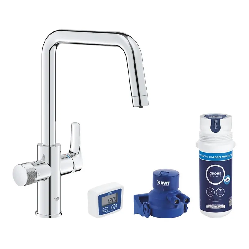 Ihned K Objednání GROHE 30596000 - Dřezová baterie BLUE PURE s filtrační funkcí lesklý chrom