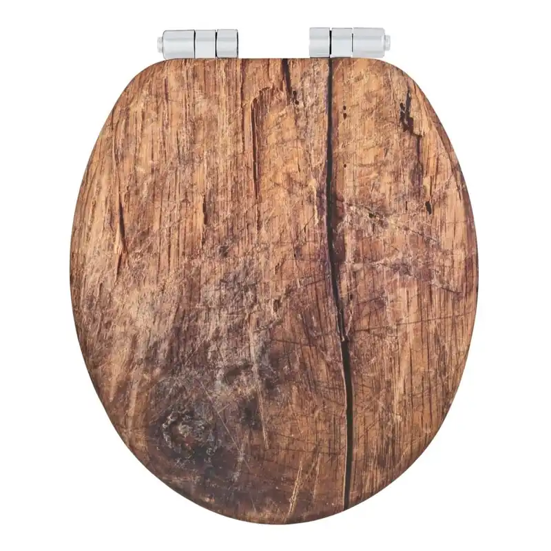 WENKO 25226100-WC sedátko RUSTIC 35,5x42,5 cm hnědá/stříbrná Cenově Výhodný