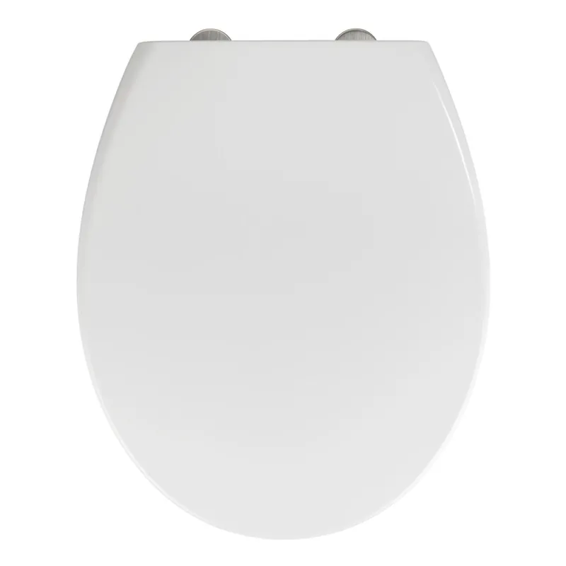WENKO 22973100-WC sedátko DELOS 44,5x37,5 cm bílá/stříbrná Dokud Zásoby Vydrží
