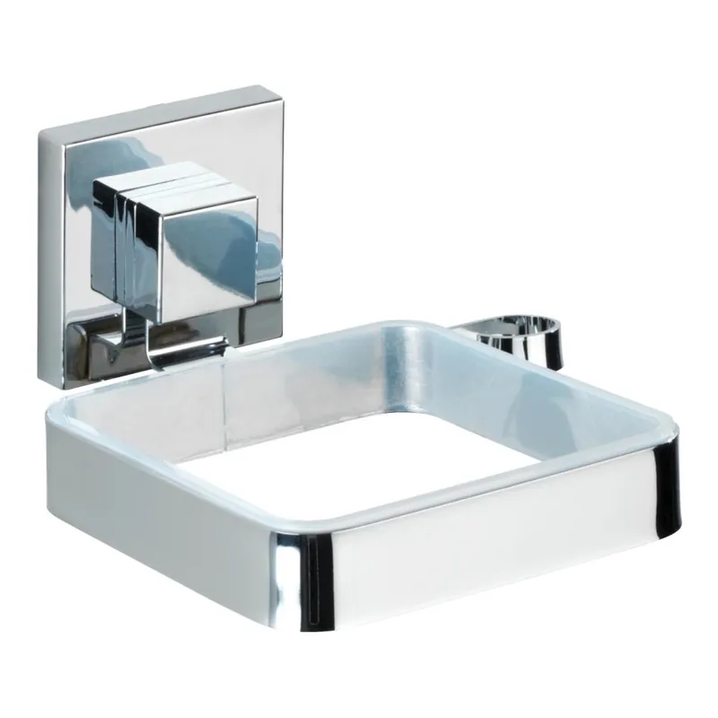WENKO 22682100 -Držák fénu VACUUM-LOC QUADRO ED 13,5x14 cm stříbrná/chrom Novinka
