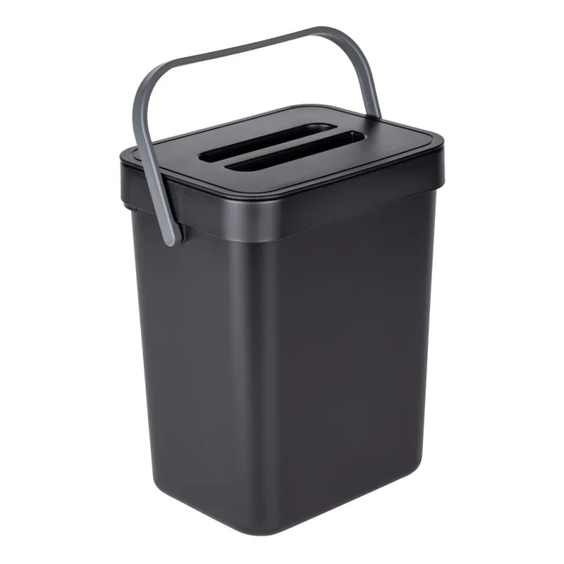 Horká Nabídka WENKO 55027100 - Odpadkový koš BLACK OUTDOOR KITCHEN 19x24 cm černá/šedá/čirá