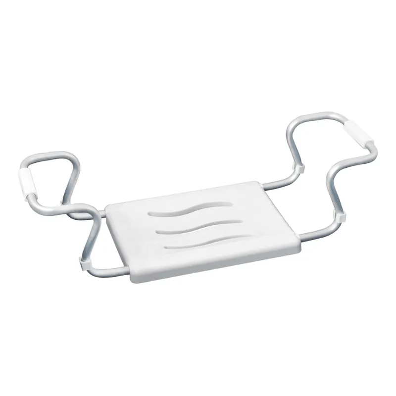WENKO 17930100-Sedátko do vany SECURA 26x18 cm bílá/stříbrná Nová Kolekce