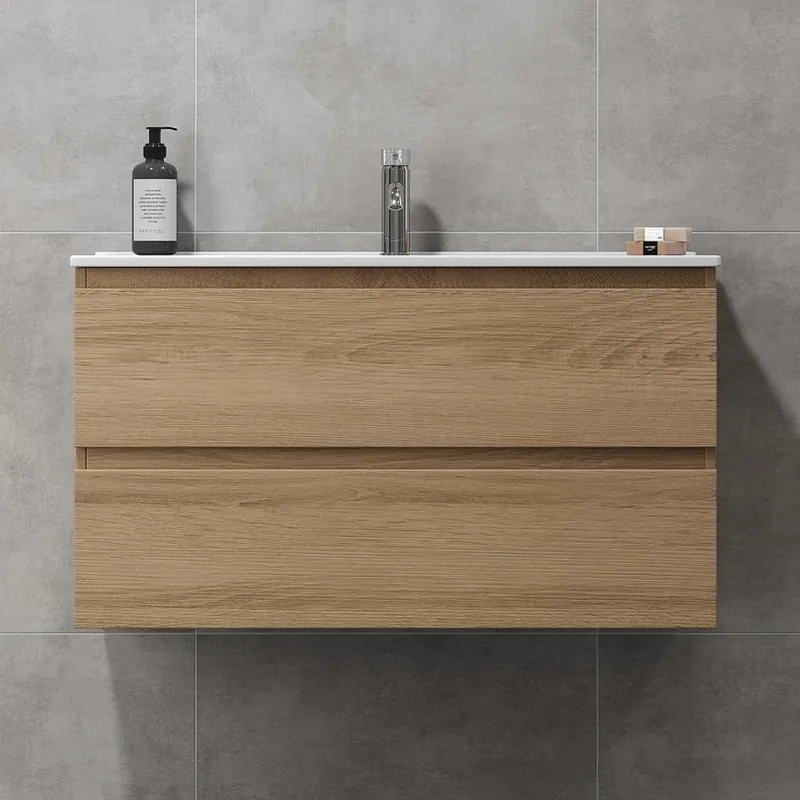 Koupelnová skříňka s umyvadlem KENWOOD 91x50x45 cm dub Nakupujte Hned