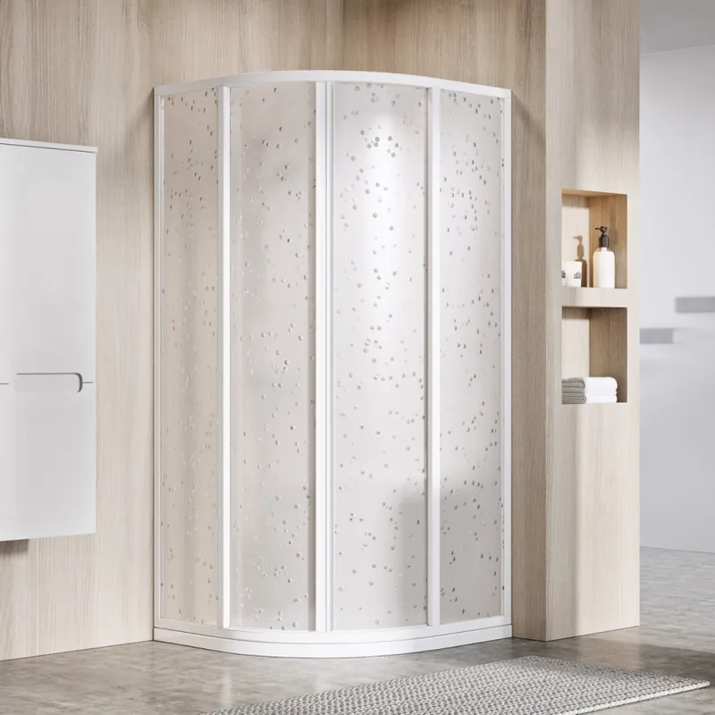 Ravak 3114O10211 - Sprchový kout čtyřdílný čtvrtkruhový SUPERNOVA 80x80 cm bílá Cenová Bomba