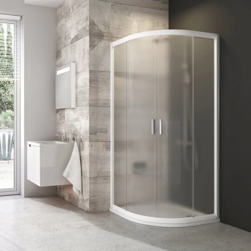 Ravak 3B270100ZG - Sprchový kout čtyřdílný čtvrtkruhový BLIX 90x90 cm bílá Horká Nabídka