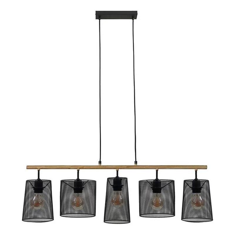 Brilo 4078-054 - Lustr na lanku WOOD & STYLE 5xE27/60W/230V Originální