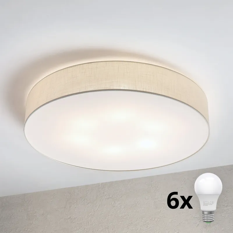 Bezpečná Platba Brilagi - LED Stropní svítidlo SIRIJA 6xE27/15W/230V pr. 80 cm krémová