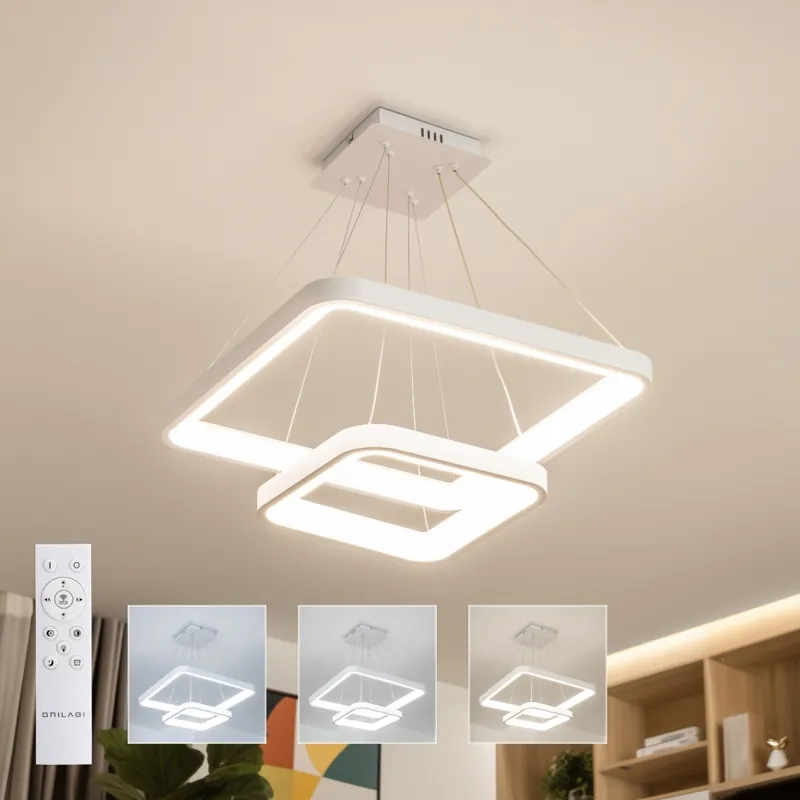 Výhodná Nabídka Brilagi - LED Stmívatelný lustr na lanku FALCON SLIM LED/78W/230V 3000-6500K 50x50 cm bílá + dálkové ovládání