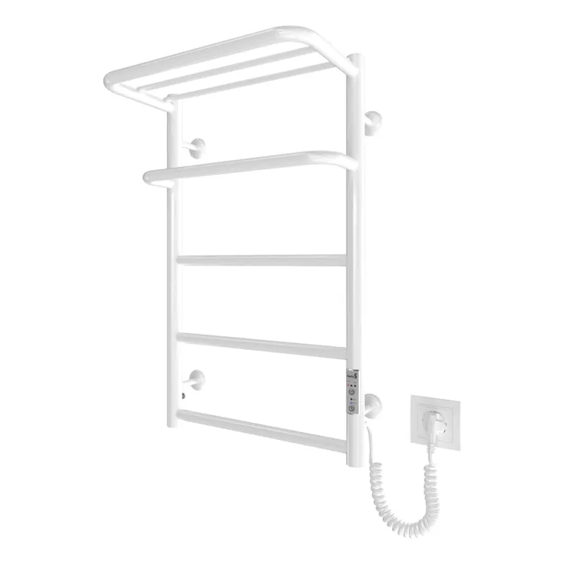 Koupelnový žebříkový radiátor HOTEL 75W/230V 66x42 cm nerez/bílá pravá Cenová Bomba
