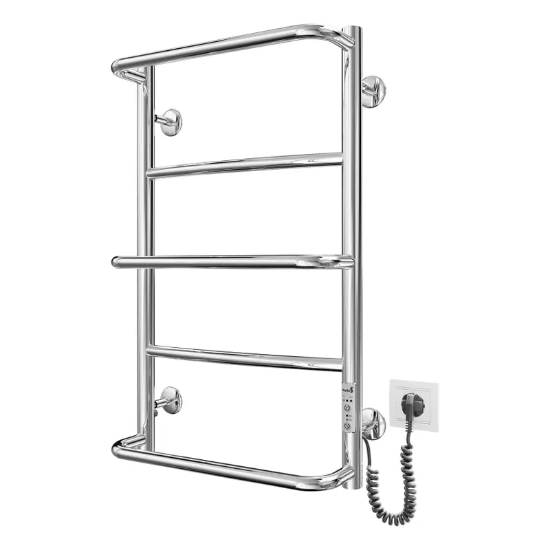 Koupit Online Koupelnový žebříkový radiátor LUX 65W/230V 66x42 cm nerez/lesklý chrom pravá