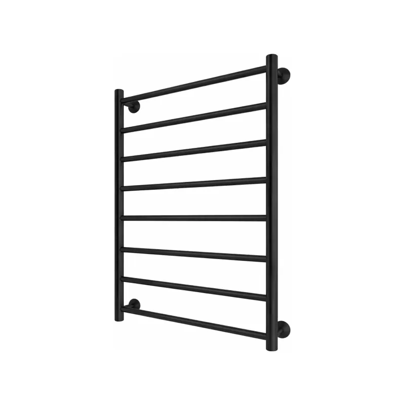 Koupelnový žebříkový radiátor INOX FLAT 163W/230V 77x53 cm nerez/černá Vrácení Zdarma