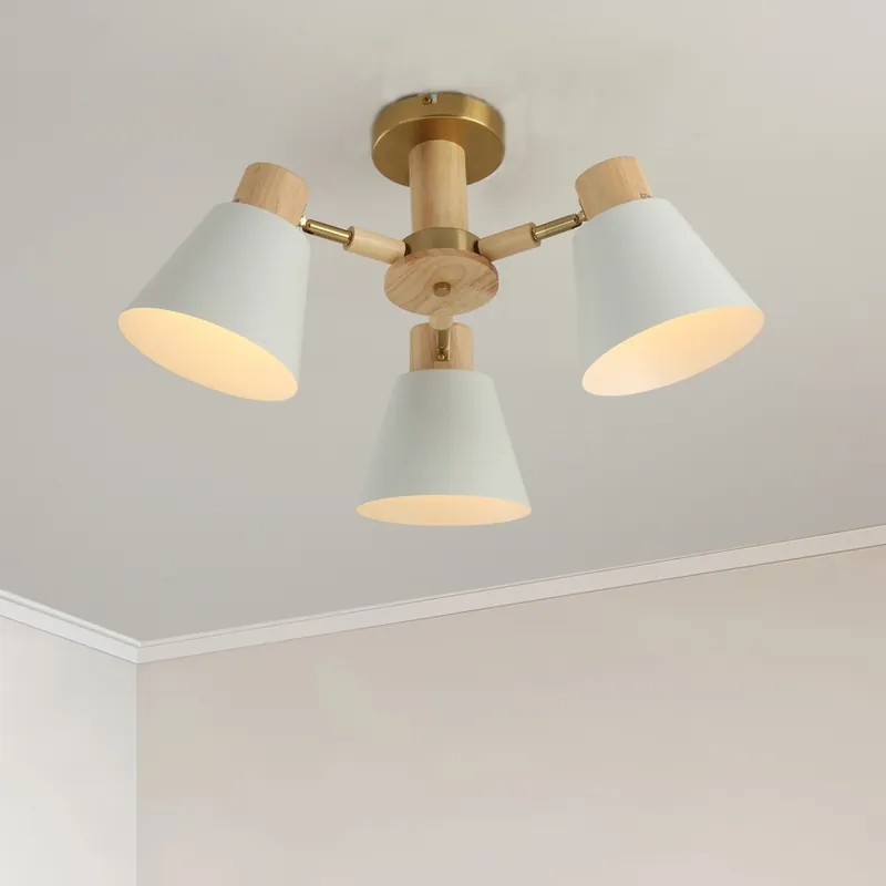 Brilagi - Přisazený lustr LUND WOOD 3xE27/40W/230V pr. 50 cm dřevo Vrácení Zdarma