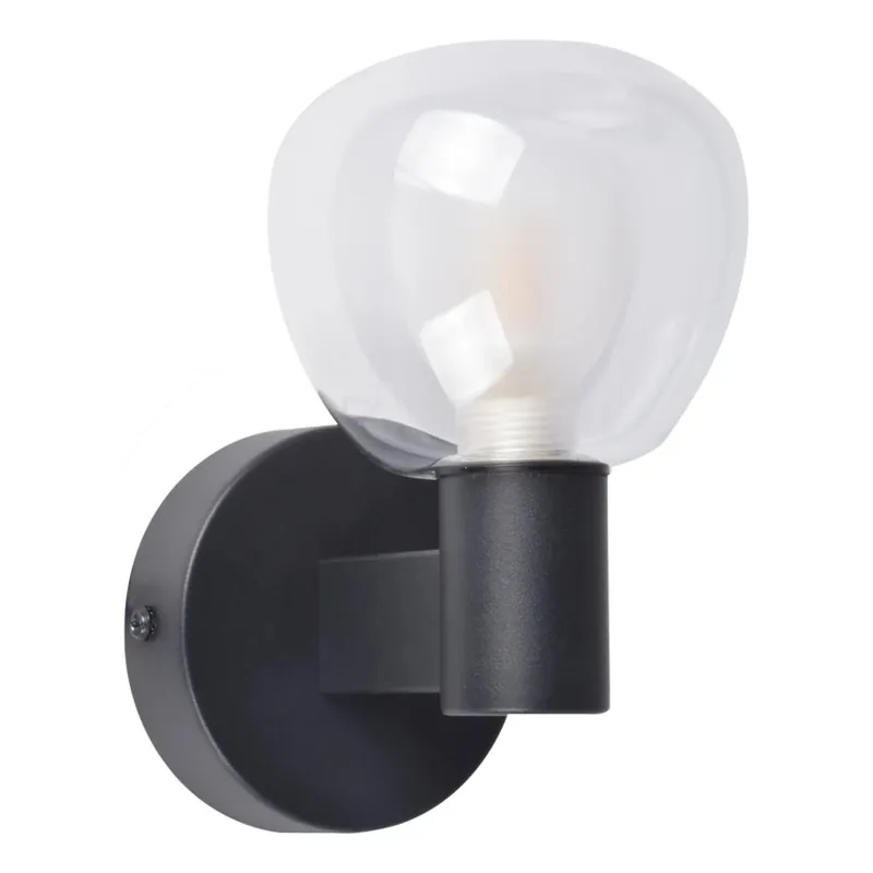 Koupelnové nástěnné svítidlo POLA 1xG9/5W/230V IP44 černá/čirá Omezená Nabídka