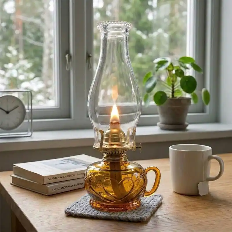 Brilagi - Petrolejová lampa MERLIN oranžová Značkový