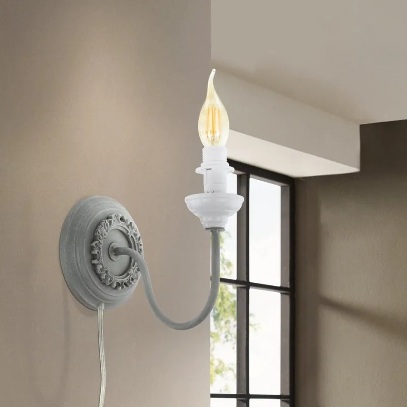 Eglo 33003 - Nástěnná lampa 1xE14/40W/230V šedá Tovární Cena