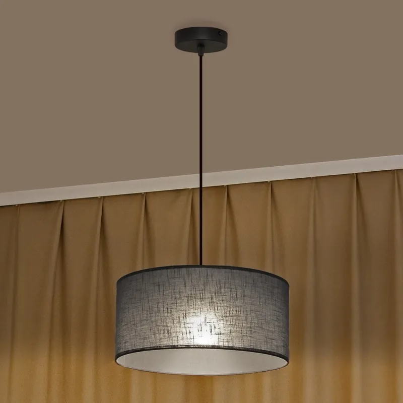 Časově Omezené Lustr na lanku ALBA 1xE27/15W/230V pr. 40 cm šedá
