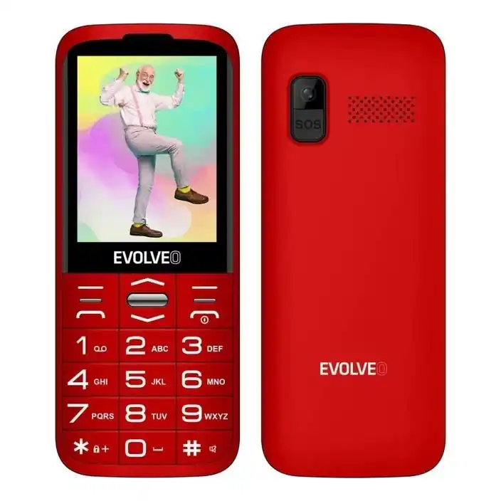 Evolveo - EasyPhone XO mobilní telefon pro seniory červená Nejlepší Volba