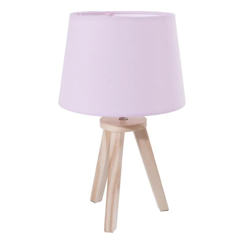 Atmosphera - Stolní lampa TRIPOD 1xE14/40W/230V borovice/růžová Top Prodej
