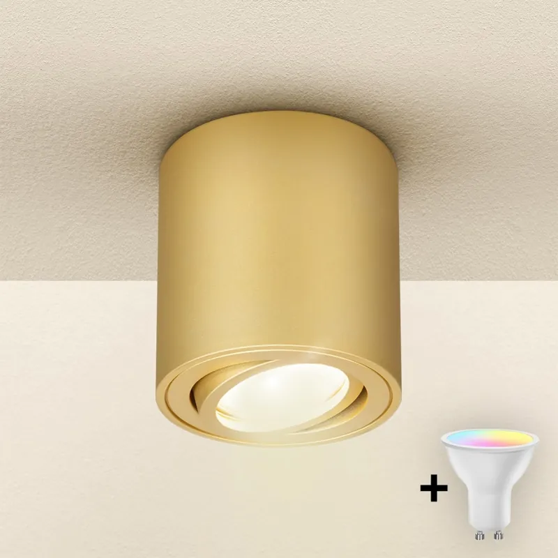 Brilagi - LED RGBW Stmívatelné bodové svítidlo MIA 1xGU10/4,8W/230V 3000K 84x80 mm zlatá + dálkové ovládání Výprodej