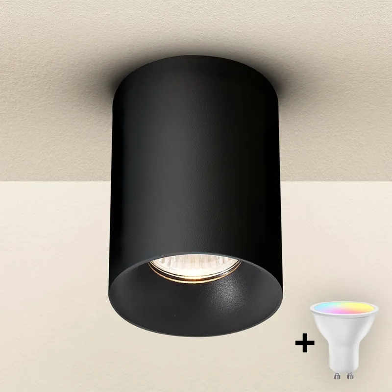 Odeslání Ihned Brilagi - LED RGBW Stmívatelné bodové svítidlo TRINE 1xGU10/4,8W/230V 3000K černá + dálkové ovládání