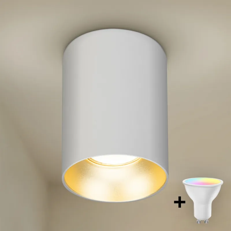 Brilagi - LED RGBW Stmívatelné bodové svítidlo TRINE 1xGU10/4,8W/230V 3000K bílá/zlatá + dálkové ovládání Tovární Cena