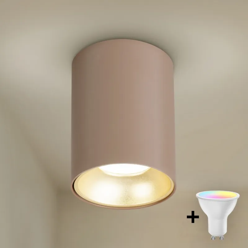 Brilagi - LED RGBW Stmívatelné bodové svítidlo TRINE 1xGU10/4,8W/230V 3000K béžová/zlatá + dálkové ovládání Akce