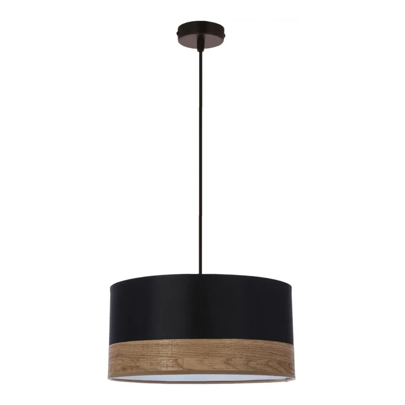Nová Kolekce Lustr na lanku PORTO 1xE27/60W/230V černá/hnědá