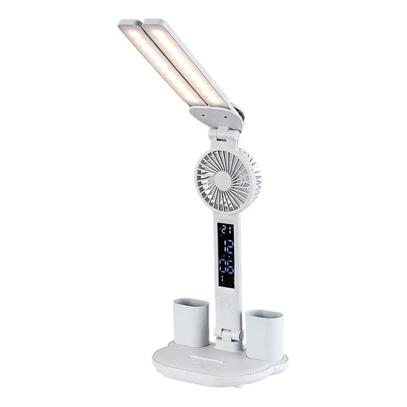 Aktuální Rabalux - LED Stmívatelná stolní lampa s ventilátorem a displejem LED/7W/5V 3000/4000/6500K