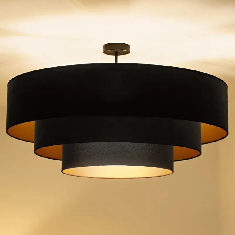 Ihned K Objednání Brilagi - Přisazený lustr LUNETA 3xE27/60W/230V pr. 80 cm černá/zlatá