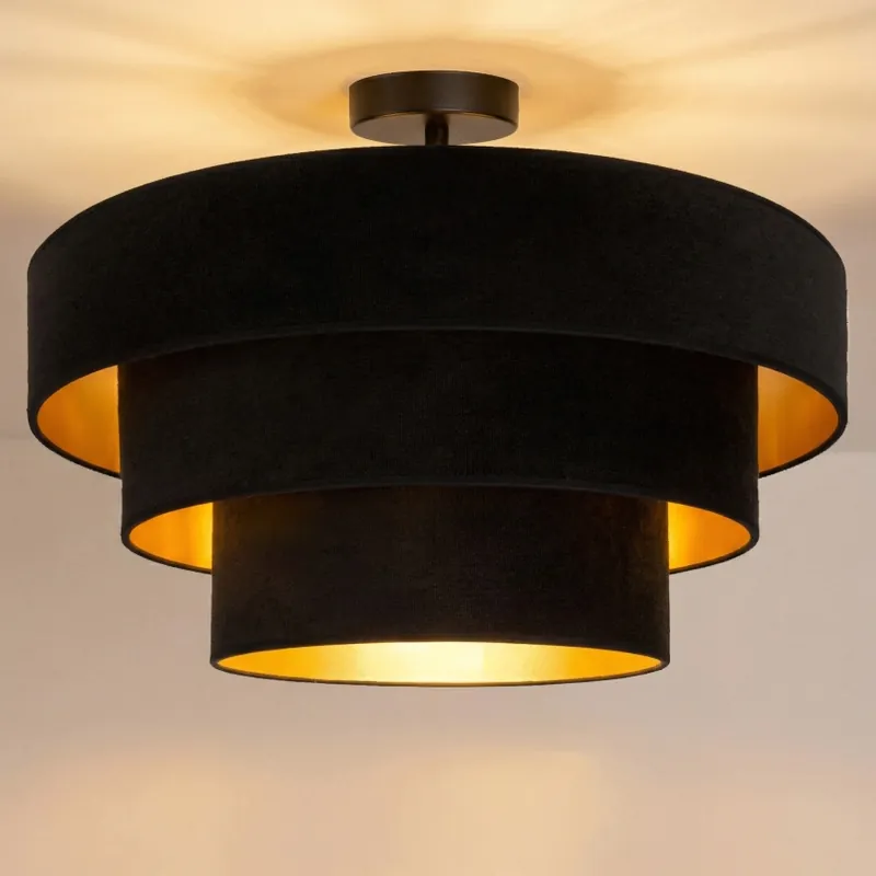Brilagi - Přisazený lustr LUNETA 1xE27/60W/230V pr. 40 cm černá/zlatá Koupit Online