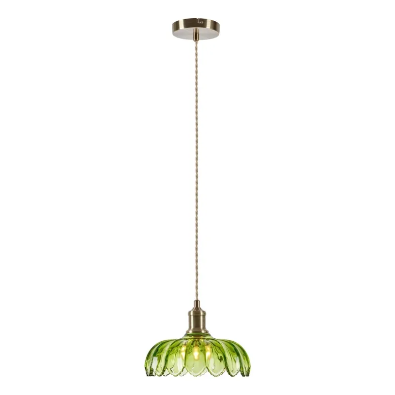 Speciální Cena Markslöjd 109177 - Lustr na lanku KURAGE 1xE27/40W/230V mosaz/kouřová zelená