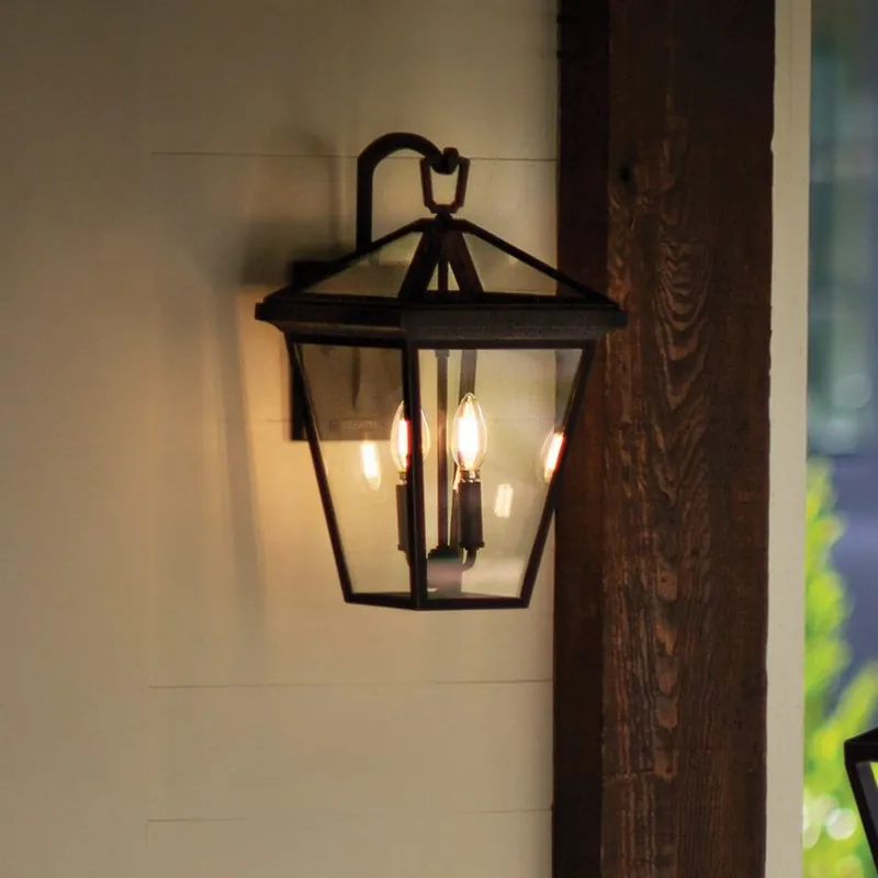 Quintiesse - Venkovní nástěnná lampa ALFORD M 2xE14/40W/230V IP44 černá Must-Have