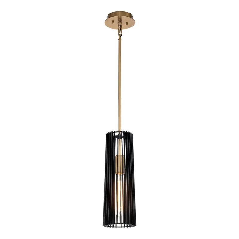 Hit Sezóny Quintiesse - Lustr na tyči LINARA 1xE27/60W/230V pr. 15,2 cm černá/zlatá