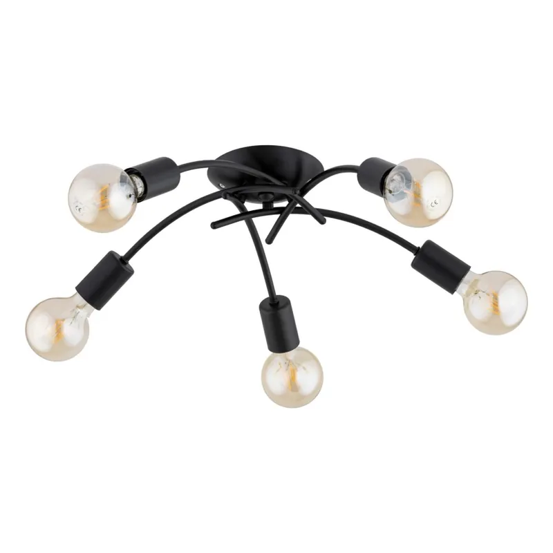 Akční Nabídka Přisazený lustr TORIZO 5xE27/15W/230V černá