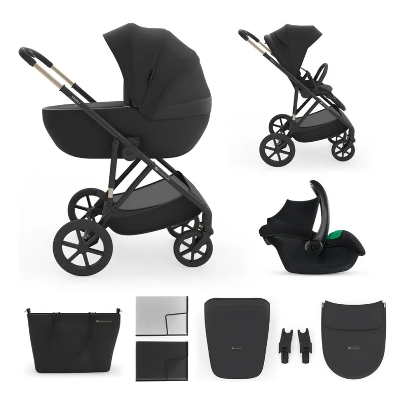 Vrácení Zdarma KINDERKRAFT - Kombinovaný kočárek 3v1 PRIME 3 Venezian Black