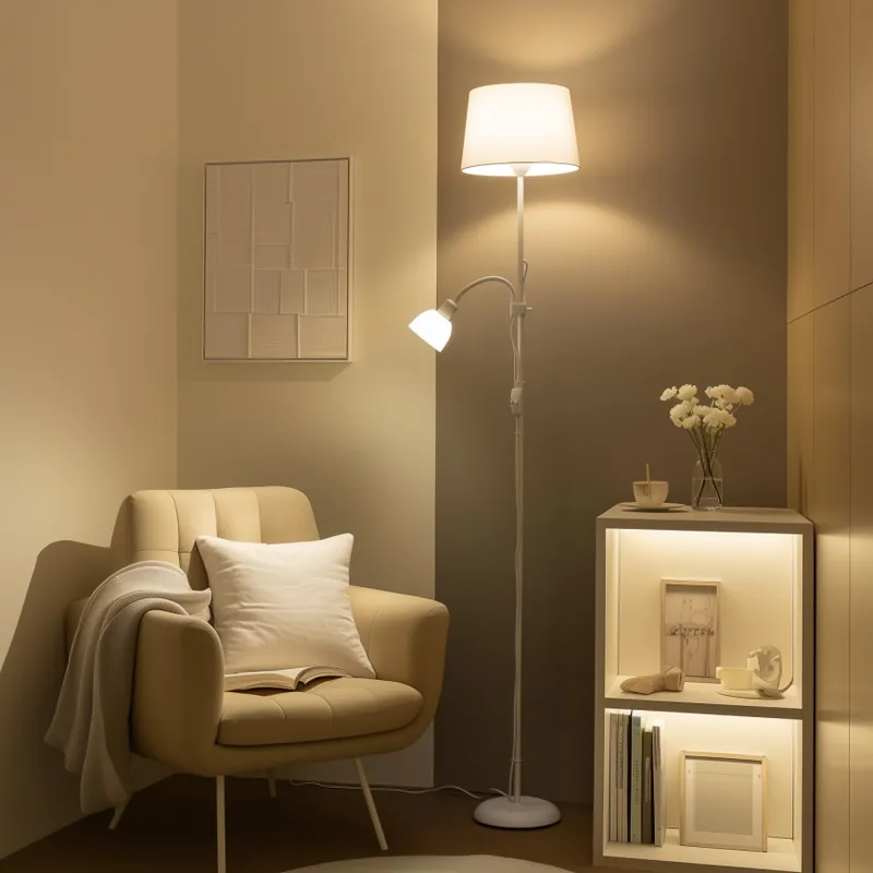 Brilagi - Stojací lampa CERIA 1xE27/100W/230V + 1xE14/25W bílá Víkendová Akce