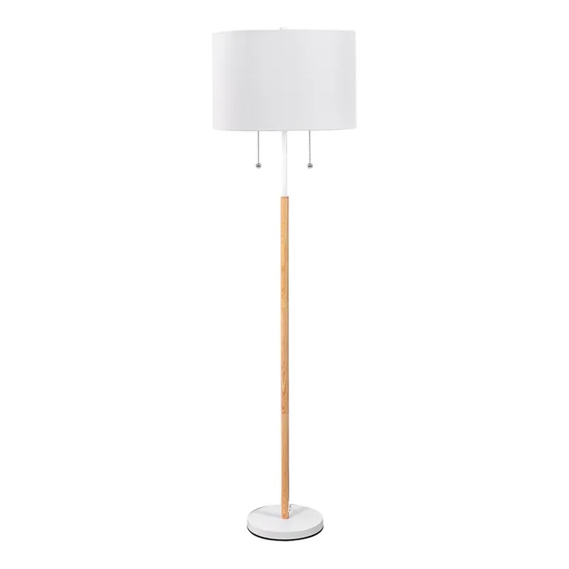 Stojací lampa FOGO 2xE27/15W/230V bílá/béžová Poslední Šance