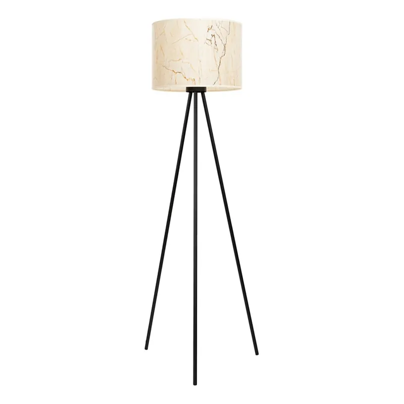 Nakupujte Hned Stojací lampa NEVIA 1xE27/15W/230V béžová/dekor mramoru